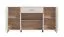 Cassettiera "Alibunar" 06, color cashmere, 4 ante a battente, 6 scomparti, 1 cassetto, 3 ripiani in legno, bordi in ABS, 179,5 x 40 x 90,5 cm