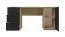 Scrivania "Toluca" 03, color rovere Artisan/nero, 1 anta a battente, 2 cassetti, 2 scomparti, Sistema "push-to-open", 160 x 52 x 78 cm