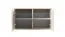 Mobile TV "Boquilla" 09, color cashmere, 6 ante, 12 scomparti, funzione "push-to-open", 210 x 40 x 40 cm