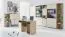 Scrivania Curug 05 rovere e faggio chiaro | Design moderno | 76 x 124 x 60 cm | Ampio piano lavoro