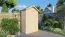 Armadietto da giardino "Korbach" 01, legno grezzo, incl. pavimento, tetto spiovente, 121 x 63 cm, porta singola in legno massiccio