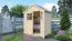Casetta da giardino prefabbricata Münster 01 incl. pavimento, legno grezzo - spessore 19 mm, SU: 1,5 m²