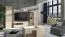 Cassettiera "Decorah" 06, rovere chiaro - 84 x 146 x 42 cm (h x l x p), 1 anta, 3 cassetti e 2 scomparti