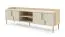 Mobile TV "Beringen" 10, color rovere Mavelie/Macadamia, 4 ante a battente, 4 scomparti, gambe: metallo, sistema "push-to-open", 160 x 42 x 51 cm