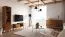 Soggiorno completo - Set F "Engordany", set 3 pz, color rovere rustico, faggio massello, laccato, 1 madia, 1 mobile TV, 1 vetrinetta