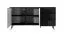 Cassettiera Sloughia 10 nero | 3 cassetti | 2 ante | 4 scomparti | 81 x 163 x 38 cm | Design moderno