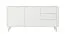 Soggiorno completo - Set E "Sloughia", 3 pz, bianco, maniglie e gambe: metallo