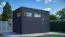 Casetta da giardino prefabbricata "Basel" 03, incl. pavimento, antracite - spessore: 19 mm, SU: 7,89 m², tetto piano