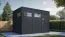 Casetta da giardino prefabbricata "Basel" 03, incl. pavimento, antracite - spessore: 19 mm, SU: 7,89 m², tetto piano