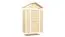 Armadietto da giardino "Korbach" 01, legno grezzo, incl. pavimento, tetto spiovente, 121 x 63 cm, porta singola in legno massiccio