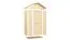 Casetta da giardino, legno grezzo, incl. pavimento, porta doppia in legno massiccio, 1,21 x 0,63 m, tetto a due falde