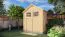 Casetta da giardino prefabbricata Landshut 01 incl. pavimento, legno grezzo - spessore 14 mm, SU: 2,10 m², tetto a capanna