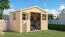 Casetta da giardino Freital 01, finitura naturale, 3,5 x 2,3 metri, tetto spiovente, elemento costruttivo, casetta per attrezzi in legno, montaggio rapido e semplice, design classico