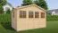 Casetta da giardino Freital 01, finitura naturale, 3,5 x 2,3 metri, tetto spiovente, elemento costruttivo, casetta per attrezzi in legno, montaggio rapido e semplice, design classico