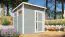 Casetta da giardino Kiel 02 incl. pavimento, laccato grigio chiaro - elemento 19 mm casetta da giardino, superficie utile: 5,10 m², tetto piano