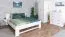 Camera matrimoniale bianca 3 pezzi Bueto | Letto 160x200 cm | Armadio e cassettiera in legno massiccio | Stile casa di campagna