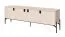 Mobile TV soft-close | Cashmere | 60 x 180 x 46 cm | 4 ante | 3 scomparti | rilievi decorativi | maniglie metallo