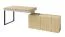 Scrivania Fricourt 10 | Beige e rovere chiaro | 75 x 131 x 140 cm | 2 cassetti, 6 scomparti | Angolare, bordi ABS