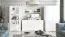 Cassettiera moderna bianco lucido | 2 ante, 3 cassetti, 4 scomparti | 85 x 160 x 41 cm | Sydfalster 02
