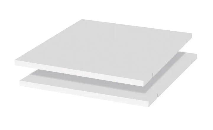 Set 2 ripiani "Falefa" 12 per armadio | Avorio elegante | 65 x 32 cm | Design raffinato