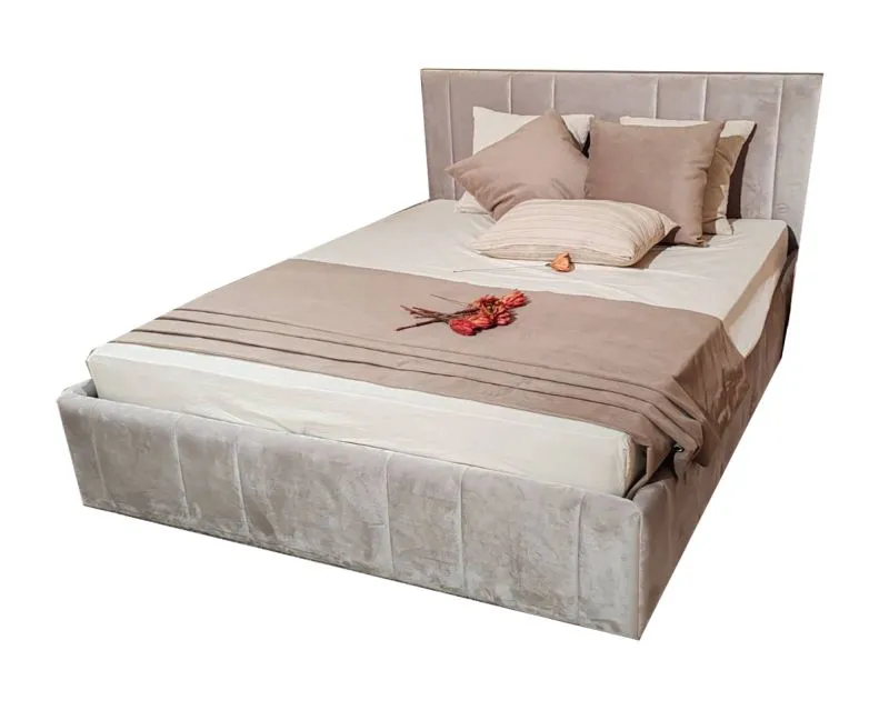 Letto matrimoniale Papauta 19 grigio | Superficie 180 x 200 cm | Design moderno con contenitore