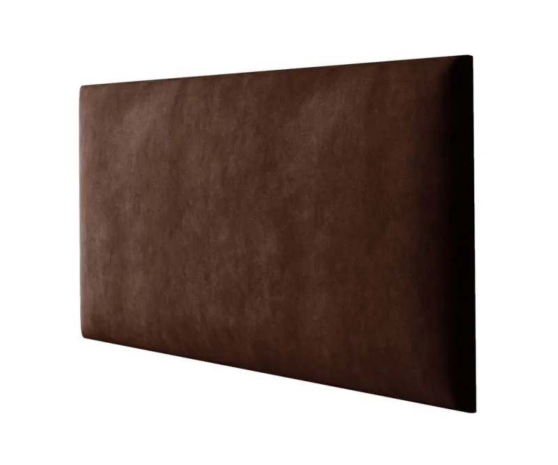 Pannelli decorativi imbottiti in velluto marrone scuro | Set 10 pezzi | 60 x 30 cm | Eleganza per pareti e panche