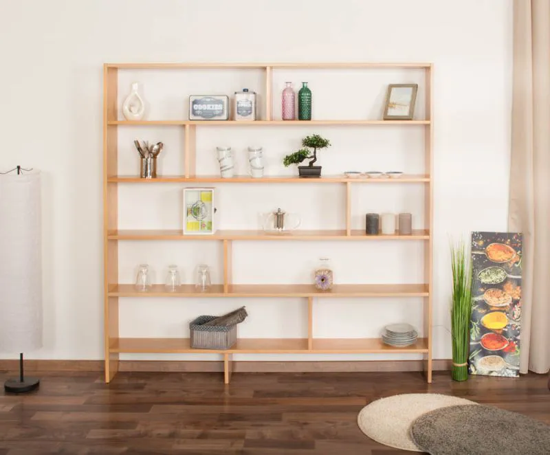 Scaffale Easy Möbel S12 | Legno massiccio di faggio naturale | 167 x 174 x 20 cm | Design moderno