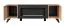 Mobile TV Nordkapp 05 | Hickory Jackson/Nero | 52 x 160 x 45 cm | 2 scomparti | Biocamino integrato