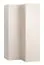 Armadio angolare, beige, maniglie: beige, 8 scomparti, 1 barra appendiabiti, illuminazione a LED, Sistema "Soft-Close", 105 x 103 x 206 cm