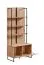 Scaffale Crina 03 | Rovere Artisan e Nero | 1 Anta a Ribalta | 2 Scomparti | 3 Ripiani | 191,5 x 85 x 42 cm