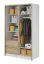 Armadio Kirkdale 12 ante scorrevoli | Spazio di archiviazione ampio | Bianco e rovere Artisan | 214 x 134 x 62 cm
