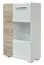 Vetrinetta moderna Colmenar 01 | Grigio rovere e bianco lucido | 103 x 65 x 32 cm | Design elegante e versatile