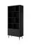 Libreria moderna Sloughia 08 nera | 2 cassetti | 193 x 88 x 38 cm | Design elegante e semplice