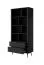 Libreria moderna Sloughia 08 nera | 2 cassetti | 193 x 88 x 38 cm | Design elegante e semplice