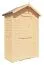 Armadietto da giardino "Korbach" 01, legno grezzo, incl. pavimento, tetto spiovente, 121 x 63 cm, porta singola in legno massiccio