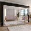 Armadio ad ante battenti | Colore: cachemire | Funzione soft-close | Maniglie: oro | 3 scomparti | 3 guide per abiti | Dimensioni: 300 x 52 x 202 cm | ABS | Armadio