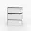 Cassettiera per armadio bianca | 3 cassetti | 71,5 x 55 x 40,5 cm | Laminato di alta qualità