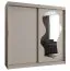 Armadio scorrevole Lagginhorn 20 | Color cashmere | 2 metri | 1 anta a specchio | 10 scomparti