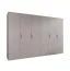 Armadio ad ante battenti "Zainab" 05, color cashmere, maniglie: cashmere, 6 ante, 4 scomparti, 4 barre appendiabiti, Sistema "Soft-Close", bordi in ABS, 300 x 52 x 202 cm