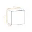Cubotto chiuso Pollestad 20 | Rovere Wotan | 1 scomparto | 40 x 40 x 30 cm