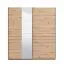 Armadio ad ante scorrevoli "Petrovac" 05, color rovere Artisan, 1 anta a specchio, 2 scomparti, 2 barre appendiabiti, bordi in ABS, 195 x 61 x 217,5 cm