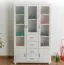 Armadio Columba 01 in pino massiccio laccato bianco | Design moderno | 195 x 121 x 50 cm