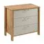 Cassettiera Braianik 03 | 3 cassetti spaziosi | 81 x 90 x 47 cm | Rovere Wotan e Beige | Piedini robusti 36 mm