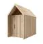 Ripostiglio per attrezzi / Casetta per attrezzi | Finestra triangolare | Naturale | Superficie di base: 4,50 m² | Dimensioni esterne: 162,4 x 207,7 cm | Stile scandinavo | Malmö 28 | Tetto a due falde