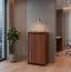 Madia moderna Mojokerto 17 | Noce e nero | 121 x 60 x 39 cm | Design funzionale e compatto
