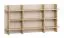 Mensola "Mirinay" 10, beige / rovere, 9 ripiani, bordi in ABS, 120 x 15 x 60 cm