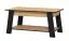 Tavolino salotto Potra 01 | Rovere Artisan e nero opaco | Gambe nere | 46,5 x 101 x 54,5 cm