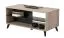 Tavolino salotto Vracar 02 | Rovere grigio e nero | 1 ripiano | Bordi ABS | 47 x 102 x 50 cm