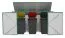 Copri bidone dei rifiuti / Armadio da giardino, in metallo, misure: 235 x 100 x 131 cm (l x p x h), antracite