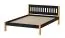 Letto singolo per ospiti Maive 03 | 140 x 200 cm | Rovere nero/naturale | Legno di pino | Rete a doghe inclusa